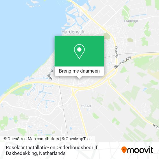 Roselaar Installatie- en Onderhoudsbedrijf Dakbedekking kaart