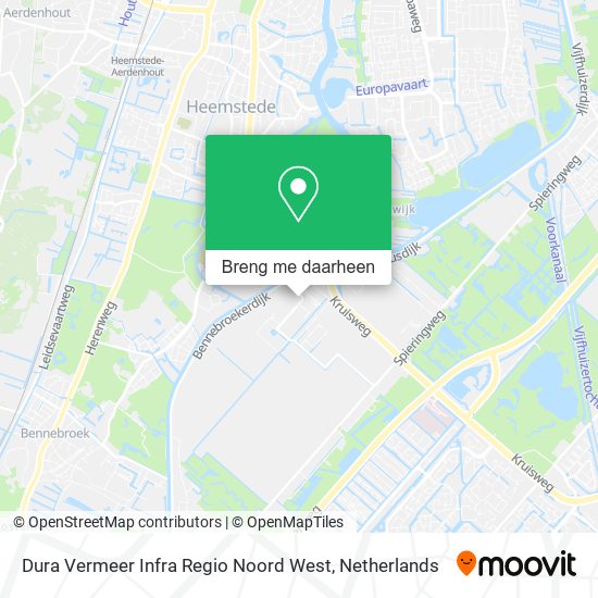 Dura Vermeer Infra Regio Noord West kaart