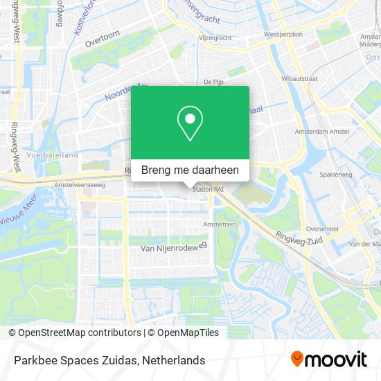 Parkbee Spaces Zuidas kaart