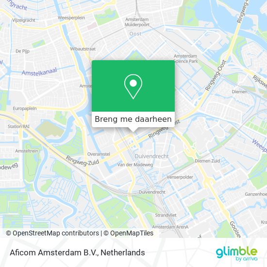 Aficom Amsterdam B.V. kaart