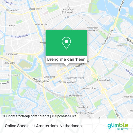 Online Specialist Amsterdam kaart