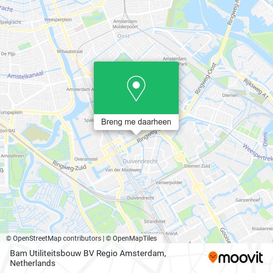 Bam Utiliteitsbouw BV Regio Amsterdam kaart