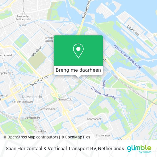 Saan Horizontaal & Verticaal Transport BV kaart