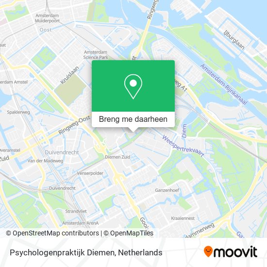 Psychologenpraktijk Diemen kaart