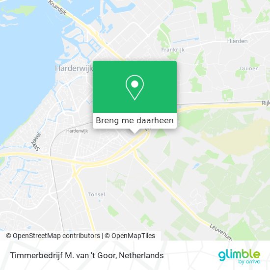 Timmerbedrijf M. van 't Goor kaart