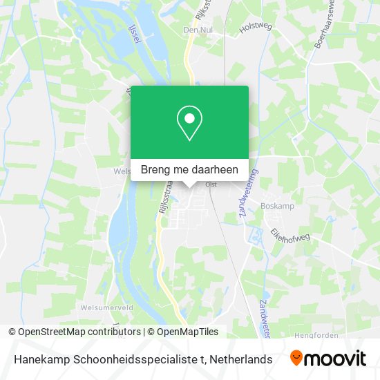 Hanekamp Schoonheidsspecialiste t kaart