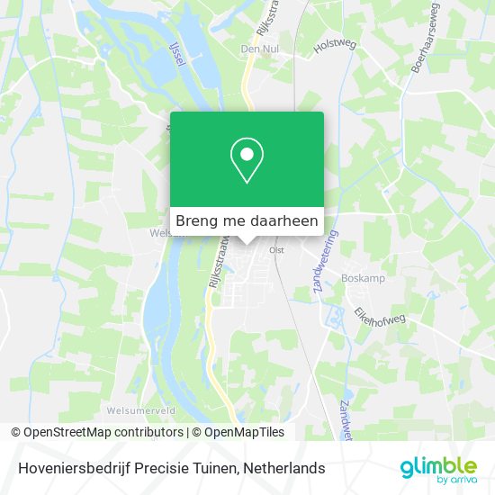 Hoveniersbedrijf Precisie Tuinen kaart