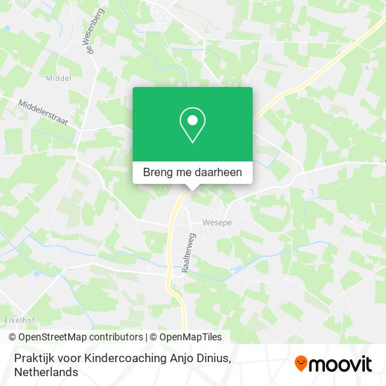 Praktijk voor Kindercoaching Anjo Dinius kaart