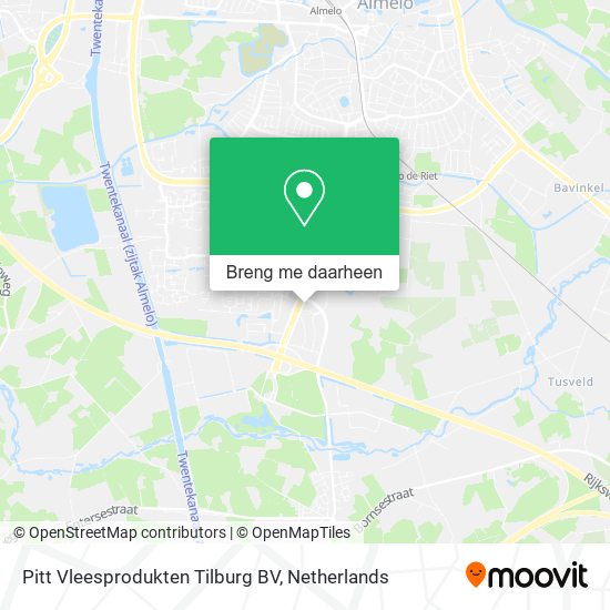 Pitt Vleesprodukten Tilburg BV kaart