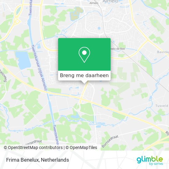 Frima Benelux kaart