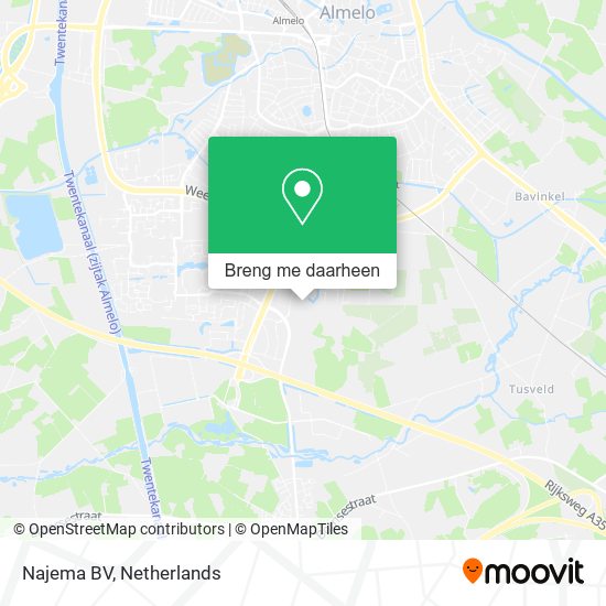 Najema BV kaart