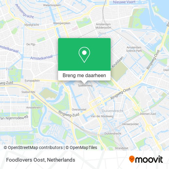 Foodlovers Oost kaart