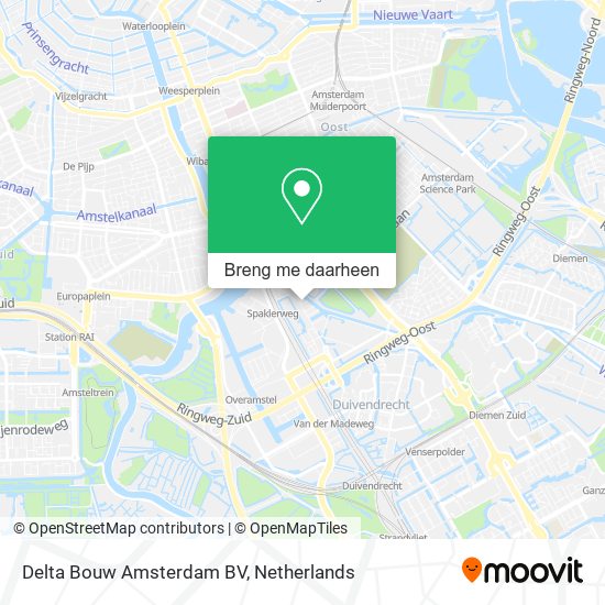 Delta Bouw Amsterdam BV kaart