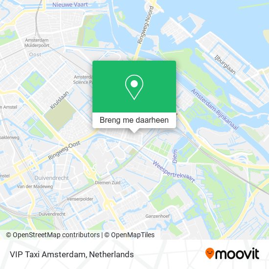 VIP Taxi Amsterdam kaart