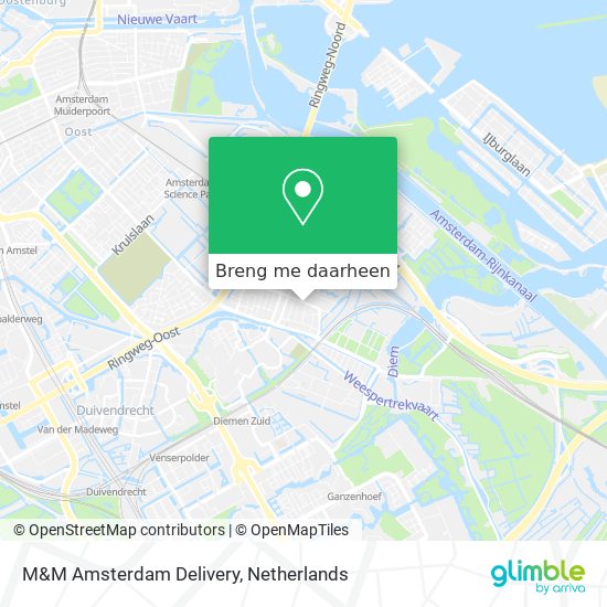 M&M Amsterdam Delivery kaart