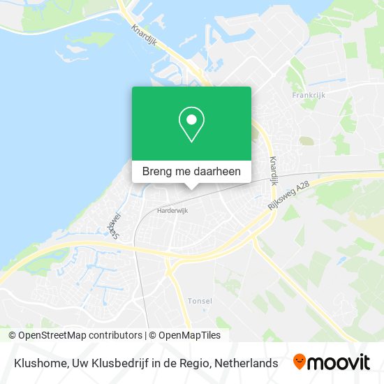 Klushome, Uw Klusbedrijf in de Regio kaart