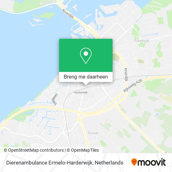 Dierenambulance Ermelo-Harderwijk kaart