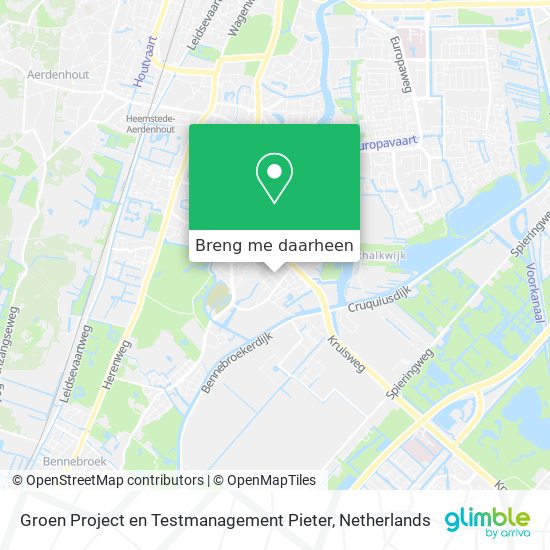 Groen Project en Testmanagement Pieter kaart