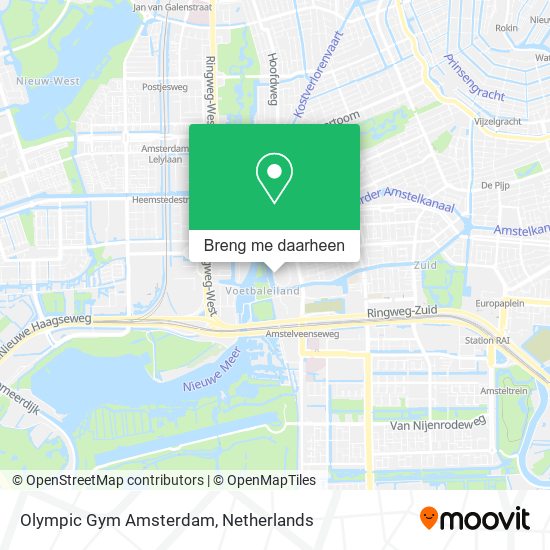 Olympic Gym Amsterdam kaart