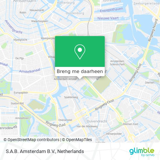 S.A.B. Amsterdam B.V. kaart