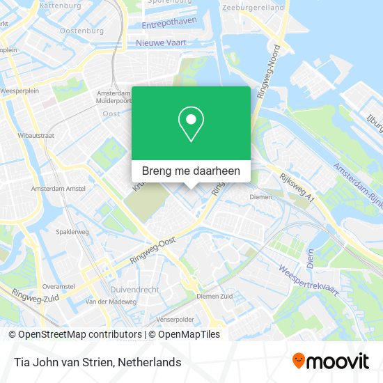 Tia John van Strien kaart