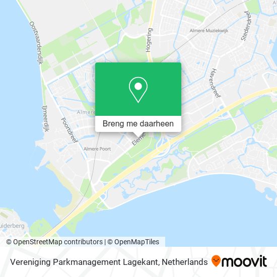 Vereniging Parkmanagement Lagekant kaart