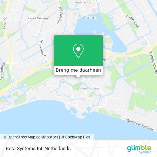 Bêta Systems Int kaart