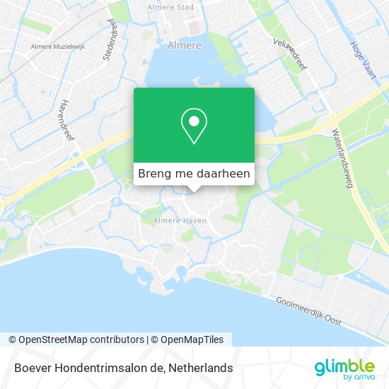 Boever Hondentrimsalon de kaart