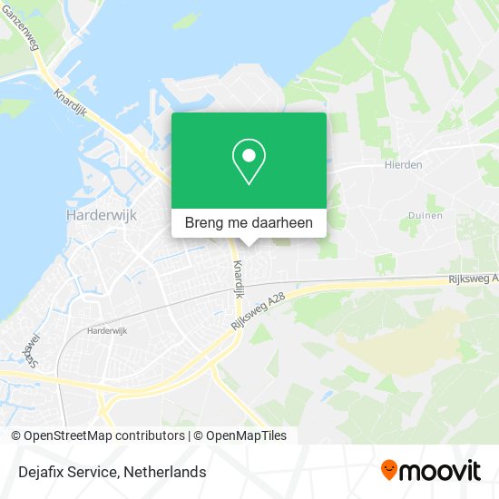 Dejafix Service kaart