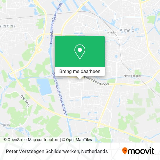 Peter Versteegen Schilderwerken kaart