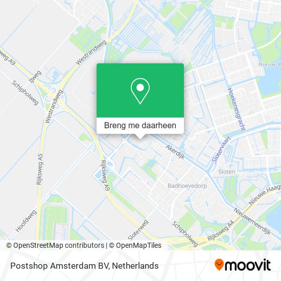 Postshop Amsterdam BV kaart