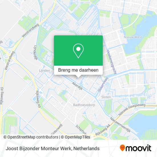 Joost Bijzonder Monteur Werk kaart