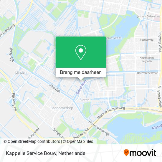 Kappelle Service Bouw kaart