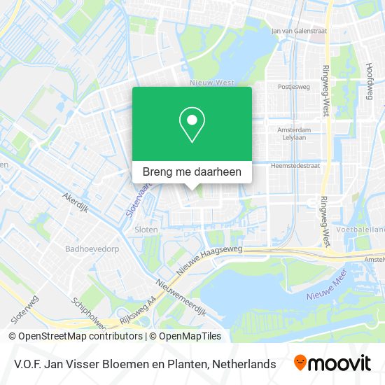 V.O.F. Jan Visser Bloemen en Planten kaart