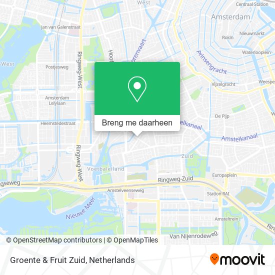Groente & Fruit Zuid kaart