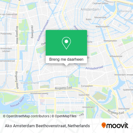 Ako Amsterdam Beethovenstraat kaart