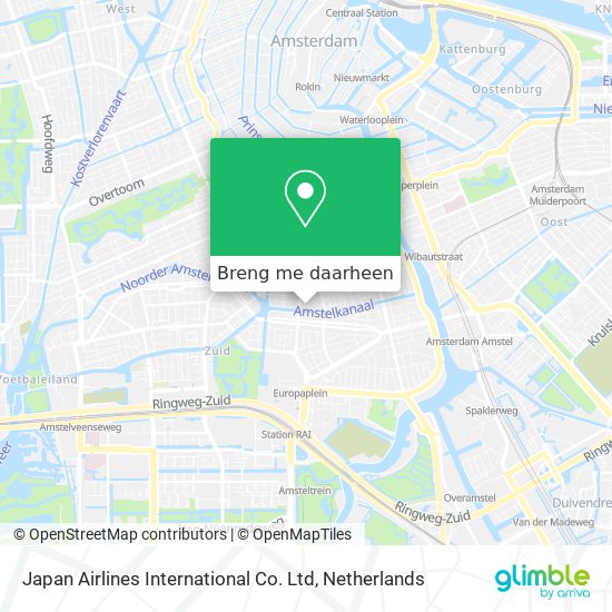 Japan Airlines International Co. Ltd kaart