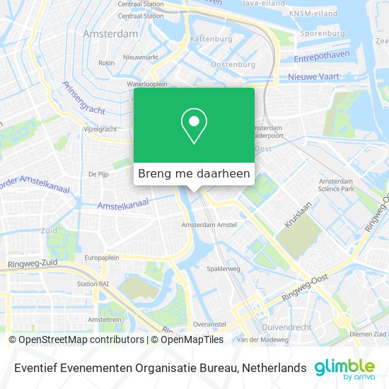 Eventief Evenementen Organisatie Bureau kaart