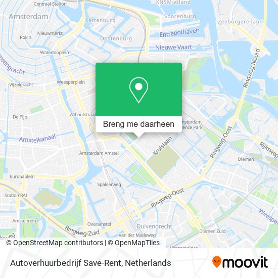 Autoverhuurbedrijf Save-Rent kaart