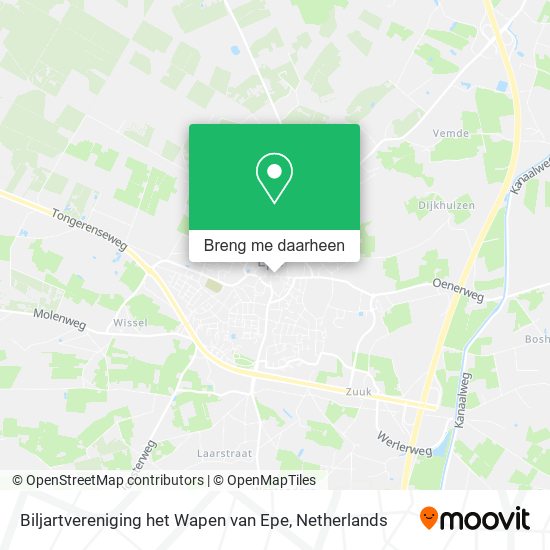 Biljartvereniging het Wapen van Epe kaart