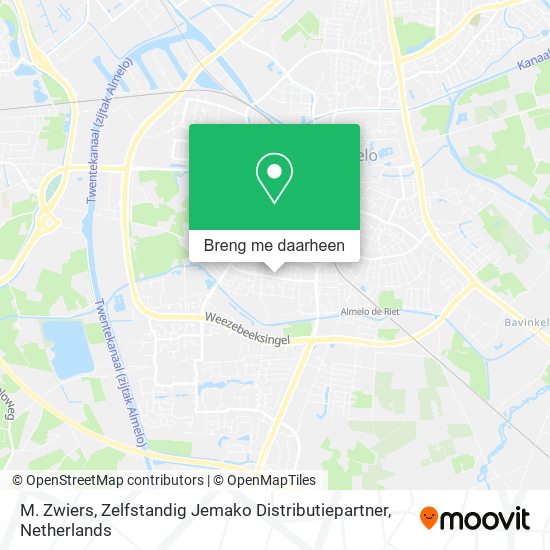 M. Zwiers, Zelfstandig Jemako Distributiepartner kaart