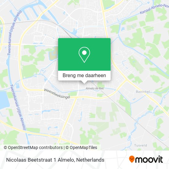 Nicolaas Beetstraat 1 Almelo kaart