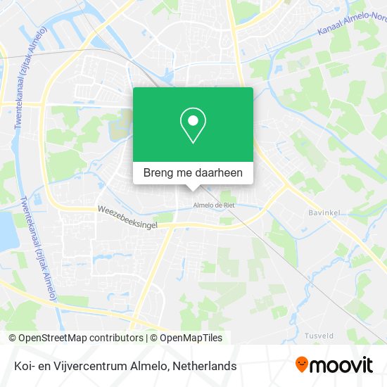 Koi- en Vijvercentrum Almelo kaart