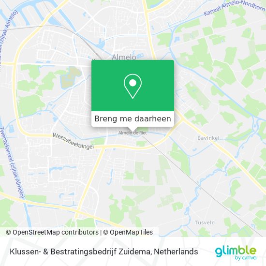 Klussen- & Bestratingsbedrijf Zuidema kaart