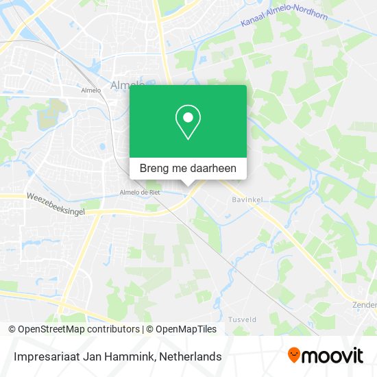 Impresariaat Jan Hammink kaart