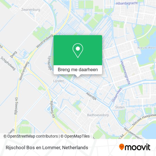 Rijschool Bos en Lommer kaart