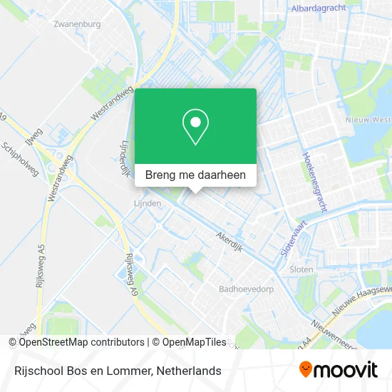 Rijschool Bos en Lommer kaart