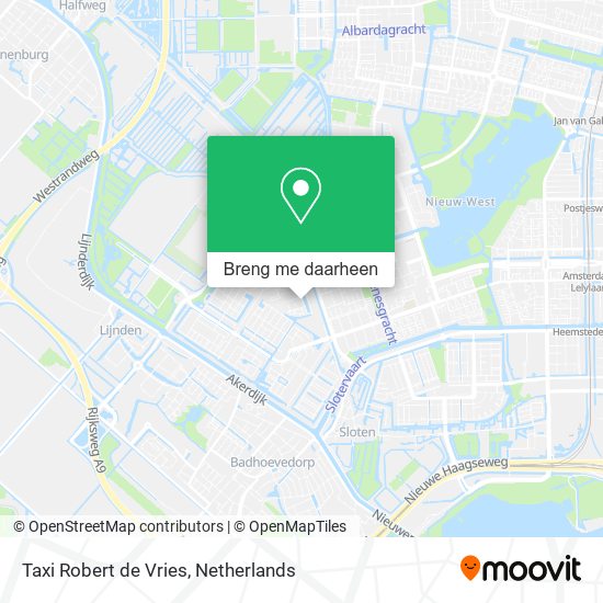 Taxi Robert de Vries kaart