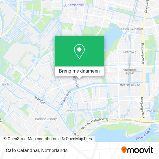 Café Calandhal kaart