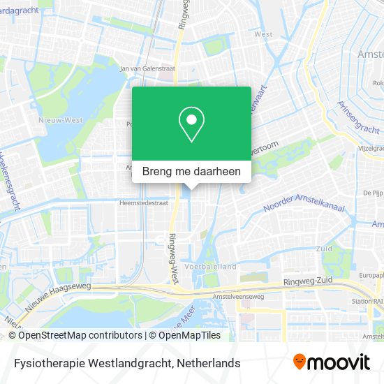 Fysiotherapie Westlandgracht kaart